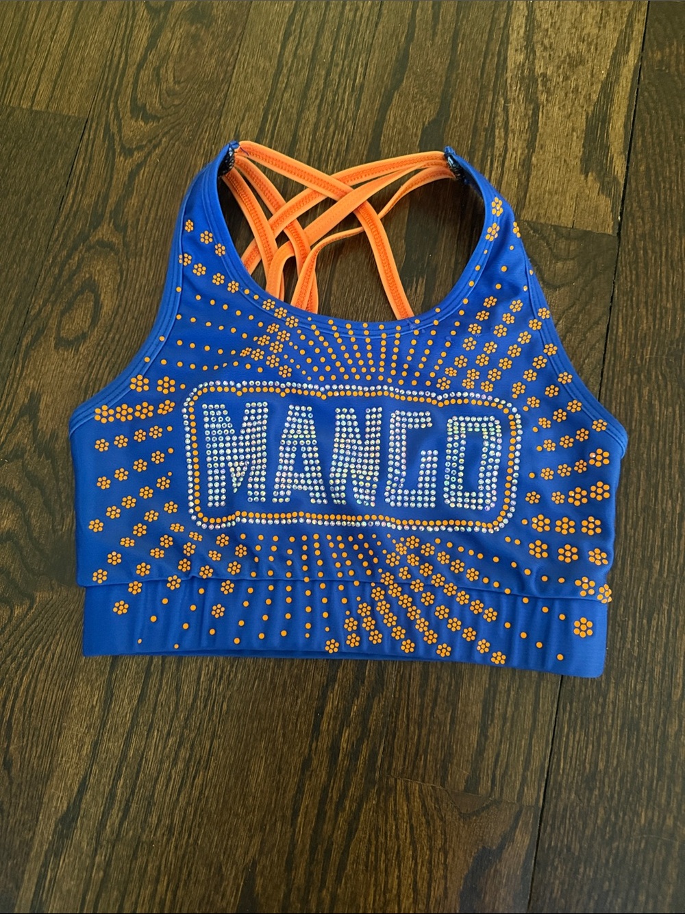 Stingrays Mango Kids Blue & Orange Athletic Crop Top